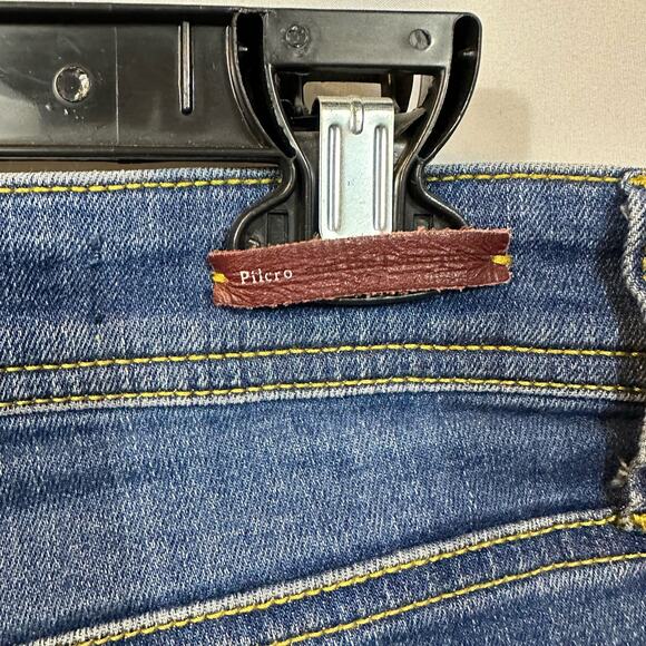 Anthropologie Pilcro by the Letterpress Slim Straight Mid Rise Denim Jeans 27 - Picture 4 of 6